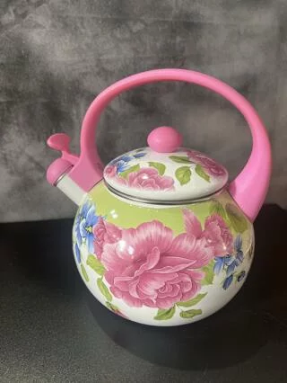 Емальований чайник Zauberg FT7 22L Pink handle (2.2 л)