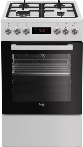 Плита комбінована Beko Beko FSM52332DWDS 50*60 біла газ.електро чавунні решітки