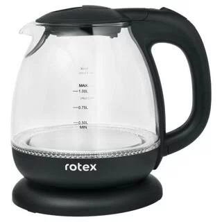 Електрочайник Rotex RKT80-B 1л скляний